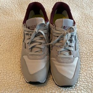 Figs new balance gray and maroon sneaker women 10
